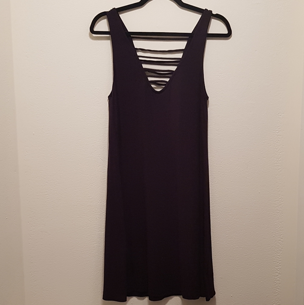 NWT Socialite Black Ladder Neck Swing Dress